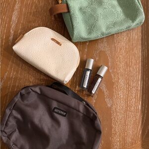 doTERRA Cream, Green, and Brown Pouch Set with Essential Oils
